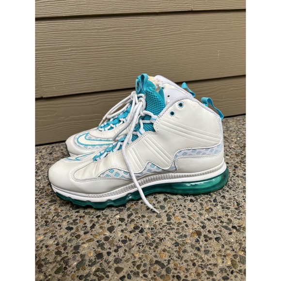 Nike Air Max Jr Chlorine Blue White 2011 Basketball 442478-100 Men's Size 10.5 - Picture 4 of 12